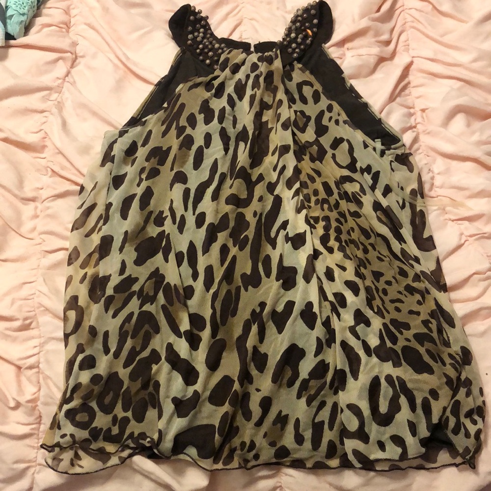 Cheetah print blouse